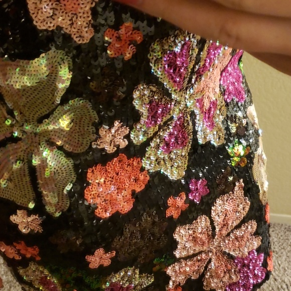 French connection fully beaded floral dress